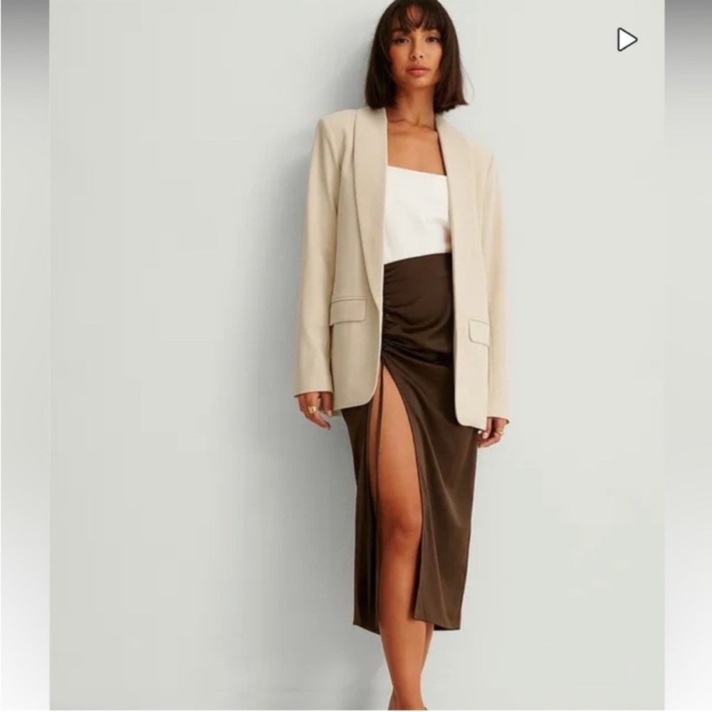 NWT NA-KD Beige Original Blazer Oversized size XS - Picture 3 of 8